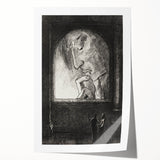 Gothic Wall Art | Dark Contemplation Scene | Mysterious Gothic Decor