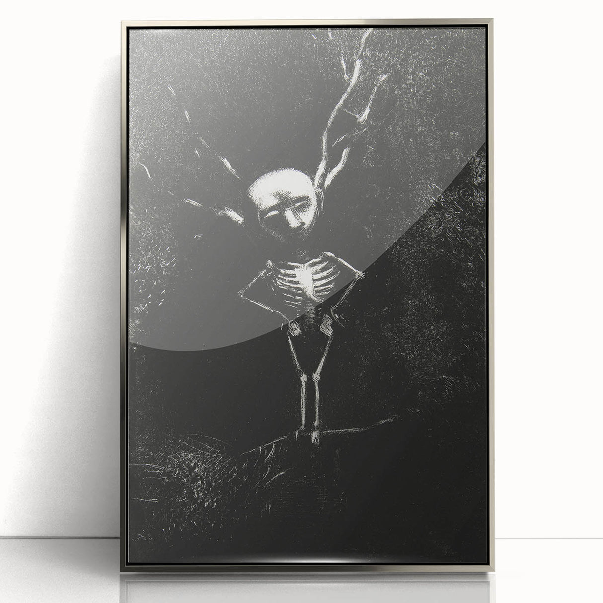 Gothic Skeleton Tree – Dark and Surreal Gothic Wall Art Canvas Print