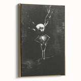 Gothic Skeleton Tree – Dark and Surreal Gothic Wall Art Canvas Print