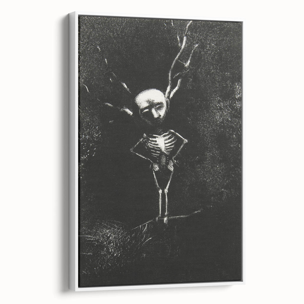 Gothic Skeleton Tree – Dark and Surreal Gothic Wall Art Canvas Print