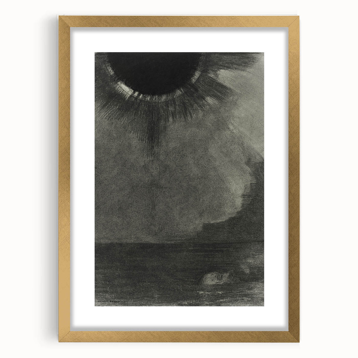 Eerie Eclipse Gothic Canvas – Dark Abstract Gothic Wall Art Decor