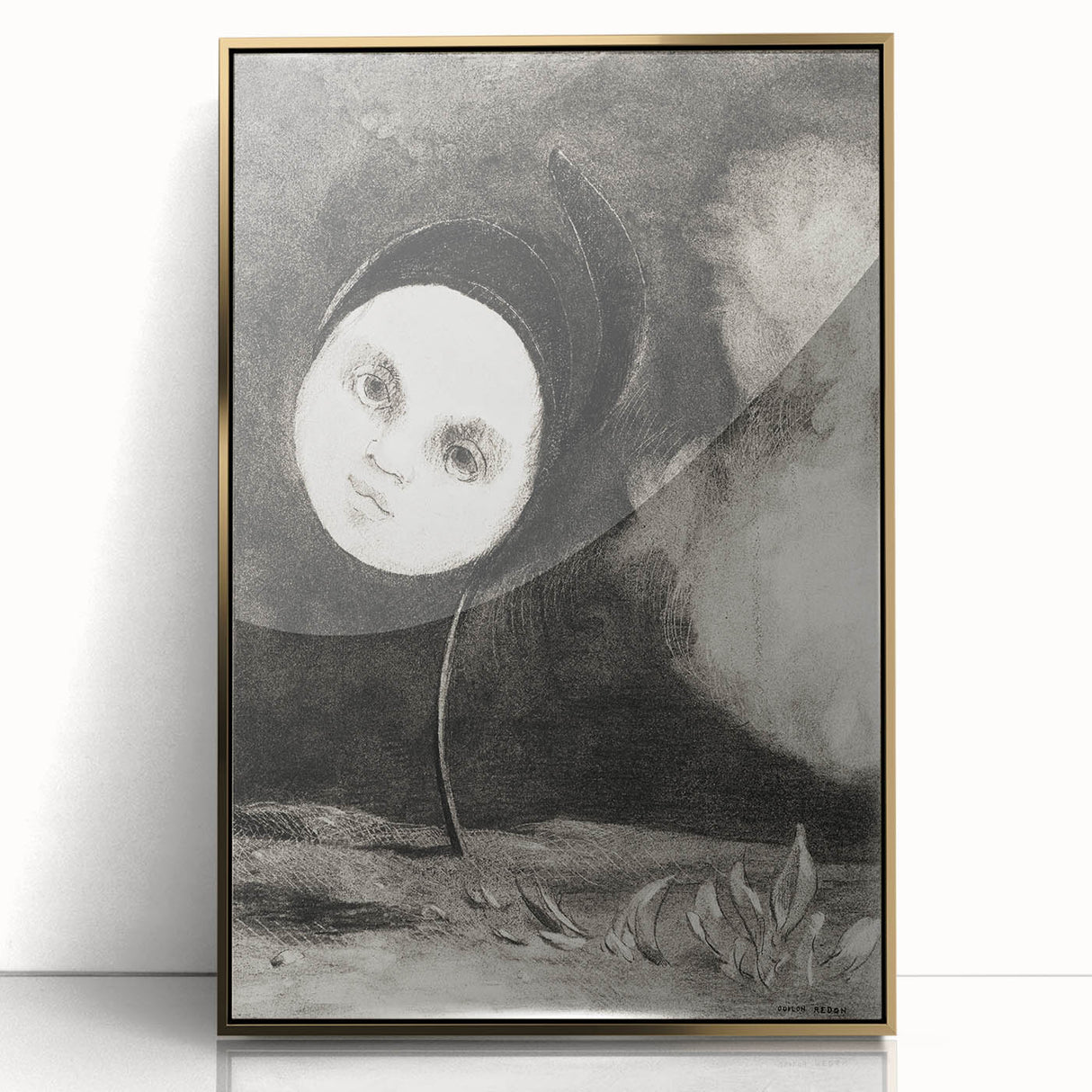 Gothic Moonface – Surreal and Dreamlike Gothic Wall Art Canvas Print