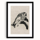 Gothic Bird Illustration – Dark and Elegant Gothic Wall Art Canvas Print