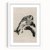 Gothic Bird Illustration – Dark and Elegant Gothic Wall Art Canvas Print