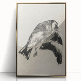 Gothic Bird Illustration – Dark and Elegant Gothic Wall Art Canvas Print