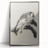 Gothic Bird Illustration – Dark and Elegant Gothic Wall Art Canvas Print