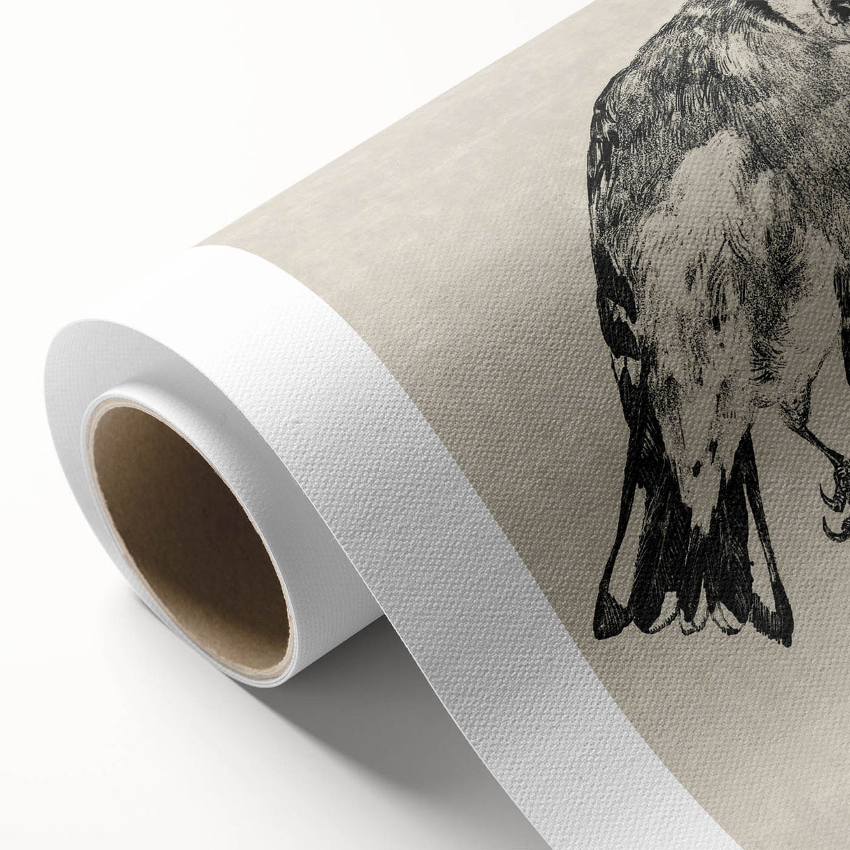 Gothic Bird Illustration – Dark and Elegant Gothic Wall Art Canvas Print