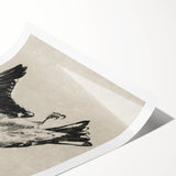 Gothic Bird Illustration – Dark and Elegant Gothic Wall Art Canvas Print