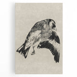 Gothic Bird Illustration – Dark and Elegant Gothic Wall Art Canvas Print