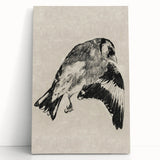 Gothic Bird Illustration – Dark and Elegant Gothic Wall Art Canvas Print