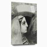 Gothic Woman’s Profile – Dark and Mysterious Gothic Wall Art Canvas Print