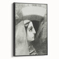 Gothic Woman’s Profile – Dark and Mysterious Gothic Wall Art Canvas Print