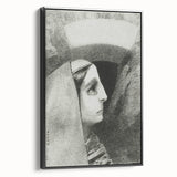 Gothic Woman’s Profile – Dark and Mysterious Gothic Wall Art Canvas Print