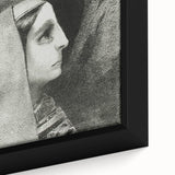 Gothic Woman’s Profile – Dark and Mysterious Gothic Wall Art Canvas Print