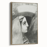Gothic Woman’s Profile – Dark and Mysterious Gothic Wall Art Canvas Print