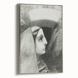 Gothic Woman’s Profile – Dark and Mysterious Gothic Wall Art Canvas Print