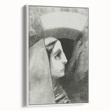 Gothic Woman’s Profile – Dark and Mysterious Gothic Wall Art Canvas Print