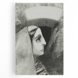 Gothic Woman’s Profile – Dark and Mysterious Gothic Wall Art Canvas Print