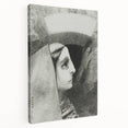 Gothic Woman’s Profile – Dark and Mysterious Gothic Wall Art Canvas Print