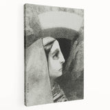 Gothic Woman’s Profile – Dark and Mysterious Gothic Wall Art Canvas Print
