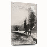 Gothic Wall Art | Winged Figures in Darkness | Gothic Decor Canvas Print