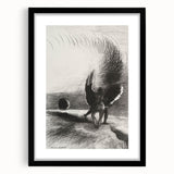 Gothic Wall Art | Winged Figures in Darkness | Gothic Decor Canvas Print