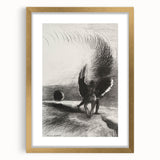 Gothic Wall Art | Winged Figures in Darkness | Gothic Decor Canvas Print