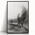 Gothic Wall Art | Winged Figures in Darkness | Gothic Decor Canvas Print