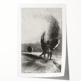 Gothic Wall Art | Winged Figures in Darkness | Gothic Decor Canvas Print