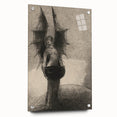 Dark Gothic Angel Canvas – Mystical Winged Figure Gothic Wall Art Decor