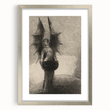 Dark Gothic Angel Canvas – Mystical Winged Figure Gothic Wall Art Decor