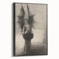 Dark Gothic Angel Canvas – Mystical Winged Figure Gothic Wall Art Decor