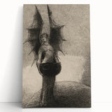 Dark Gothic Angel Canvas – Mystical Winged Figure Gothic Wall Art Decor