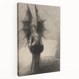 Dark Gothic Angel Canvas – Mystical Winged Figure Gothic Wall Art Decor