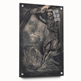 Dark Warrior Gothic Canvas – Epic Battle Scene Gothic Wall Art Decor