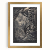 Dark Warrior Gothic Canvas – Epic Battle Scene Gothic Wall Art Decor