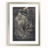 Dark Warrior Gothic Canvas – Epic Battle Scene Gothic Wall Art Decor