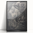 Dark Warrior Gothic Canvas – Epic Battle Scene Gothic Wall Art Decor