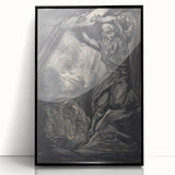 Dark Warrior Gothic Canvas – Epic Battle Scene Gothic Wall Art Decor