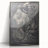 Dark Warrior Gothic Canvas – Epic Battle Scene Gothic Wall Art Decor