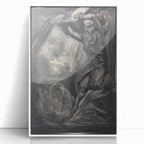 Dark Warrior Gothic Canvas – Epic Battle Scene Gothic Wall Art Decor