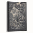 Dark Warrior Gothic Canvas – Epic Battle Scene Gothic Wall Art Decor