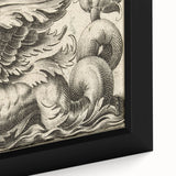 Medieval Gothic Canvas - Vintage Mythical Beast Illustration Wall Art