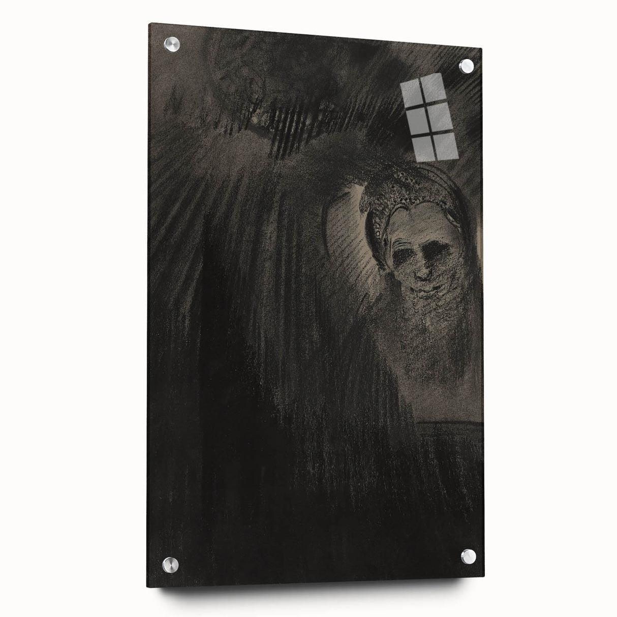 Gothic Shadowed Figure and Face Study - Dark Decor Style and Gothic Art