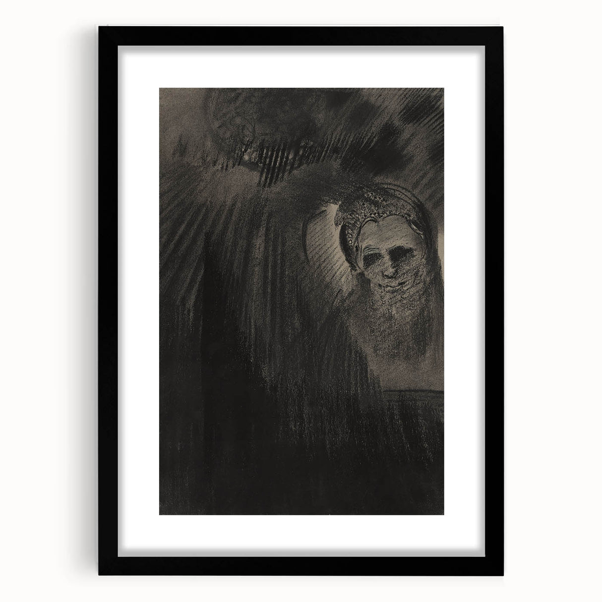 Gothic Shadowed Figure and Face Study - Dark Decor Style and Gothic Art