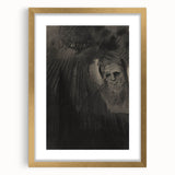Gothic Shadowed Figure and Face Study - Dark Decor Style and Gothic Art