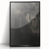 Gothic Shadowed Figure and Face Study - Dark Decor Style and Gothic Art