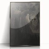 Gothic Shadowed Figure and Face Study - Dark Decor Style and Gothic Art