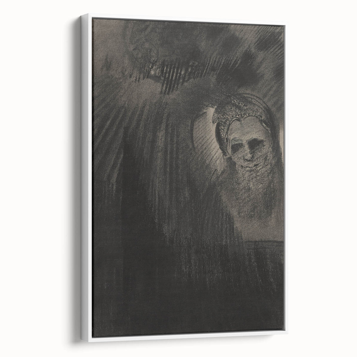Gothic Shadowed Figure and Face Study - Dark Decor Style and Gothic Art