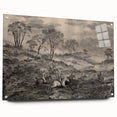 Gothic Wall Art - Vintage Hunting Scene on Dark Medieval Gothic Canvas